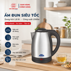 Alternative view of Ấm đun siêu tốc inox 1.8L LUCKY HOUSE