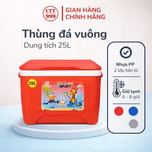 25L Square Ice Cooler